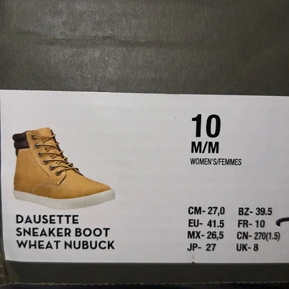 🛑SOLD🛑 Timberland Women’s Dausette Sneaker Boot, Wheat Nubuck, Size: 10M *NEW* - Picture 8 of 8